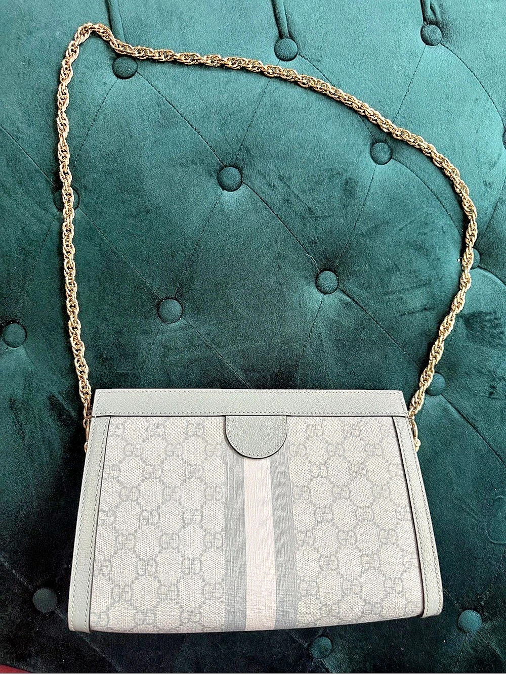 Gucci Ophidia Crossbody Bag in Dusty Blue Like New
